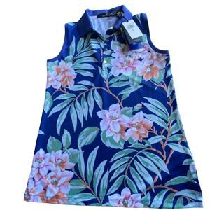 1 NWT WOMEN'S RALPH LAUREN RLX POLO, SIZE: SP Floral Button Up Retails $74.99
